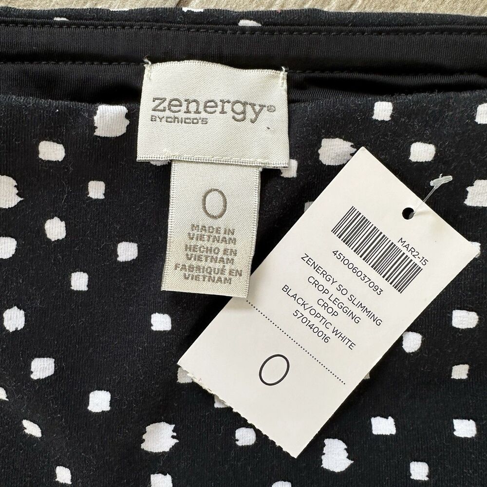 Zenergy by Chico’s So Slimming Knit Crop Leggings Chico’s Size O (4-6 S) Black - Picture 3 of 6